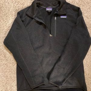 Patagonia Men’s black better sweater 1/4 zip size Medium